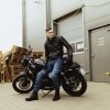 REBELHORN SPODNIE JEANS RAGE II TAPERED FIT BLUE